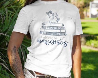 Song of Achilles inspired graphic tee by Madeline Miller | t-shirt for book lover | "I am made of memories" | Achilles and Patroclus | Greek