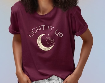 Light It Up Halbmond City inspirierte Grafik Tee | From House of Earth and Blood by Sarah J Maas | Buchliebhaber Grafik Tee | Reader T-Shirt