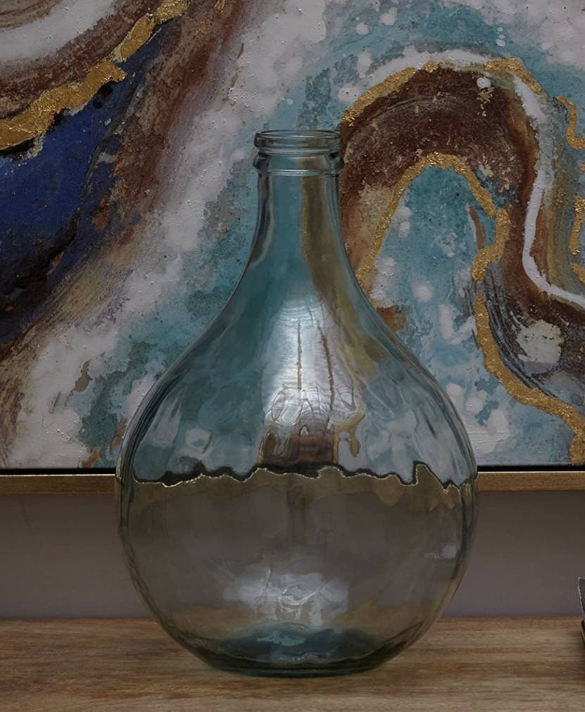Deco 79 Recycled Glass Handmade Spanish Vase, 13