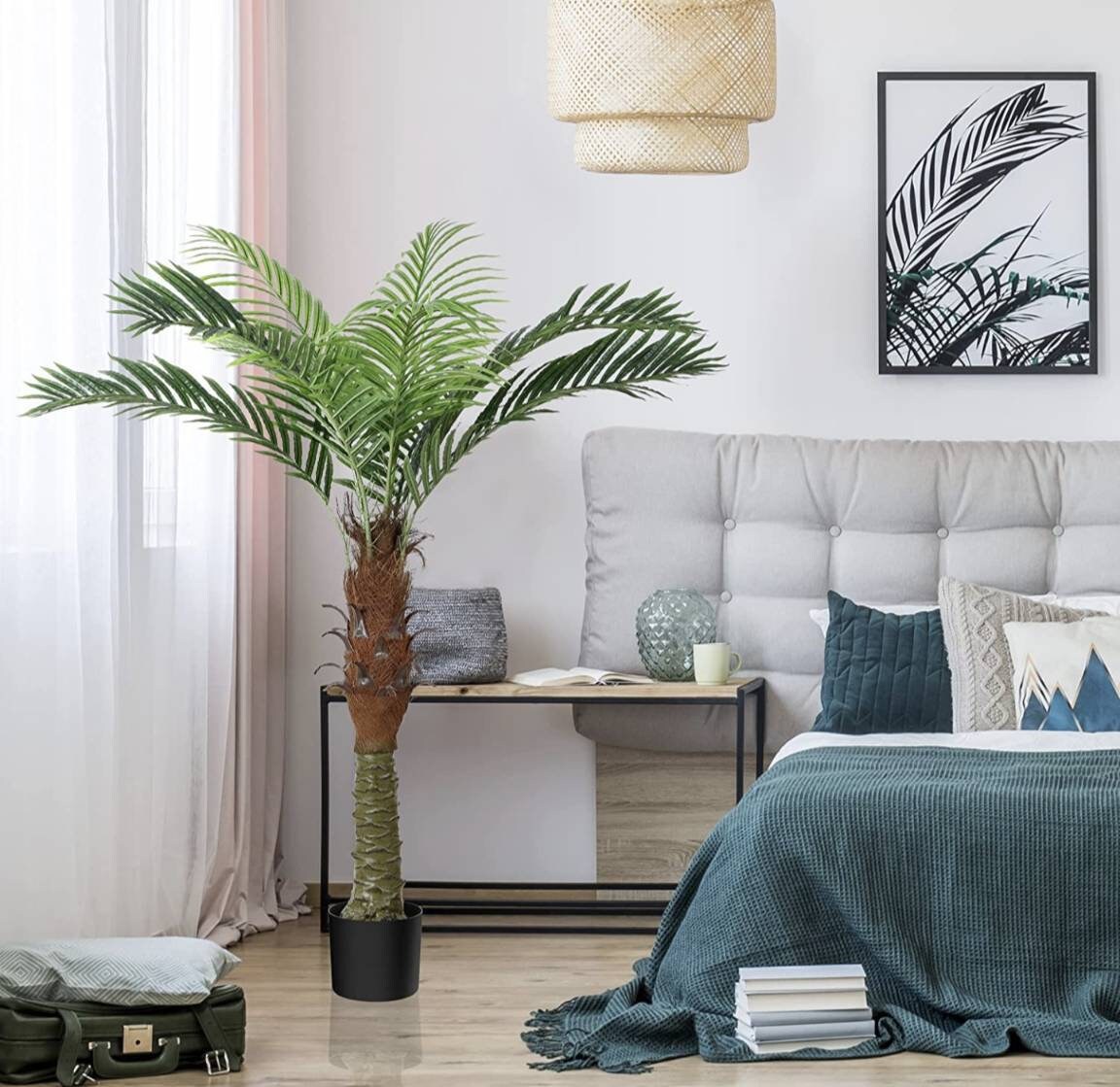 Artificial Sago Palm Tree Tall Fake Palm Plant With 9 Pcs Etsy