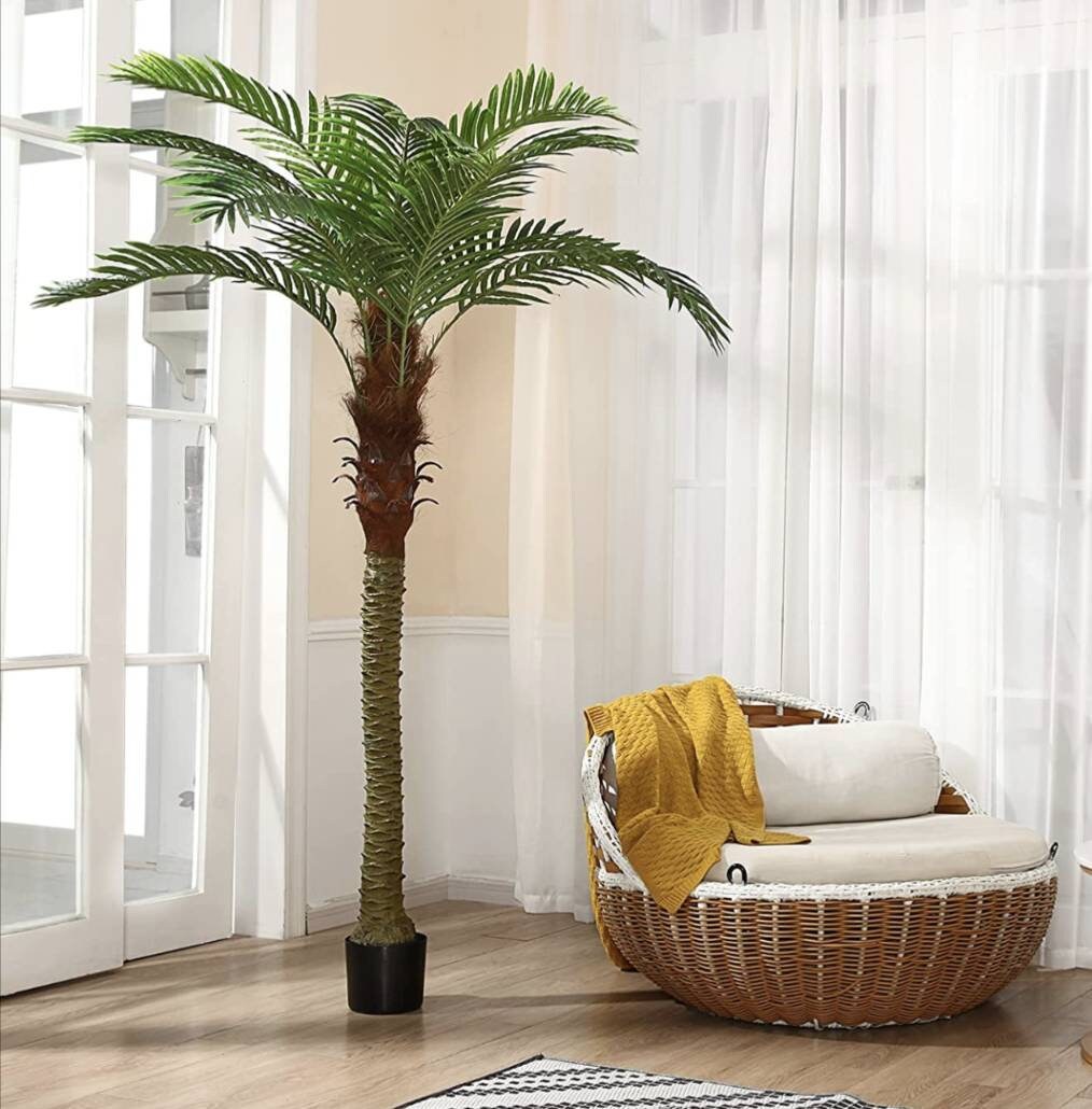 Artificial Sago Palm Tree Tall Fake Palm Plant With 9 Pcs Etsy