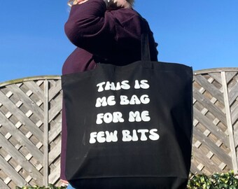 Irish Shopping Bag// Sustainable Bag, Recycled Fashion, Reusable Shopping Bag, Irish Saying, Funny Gift, Cute Present