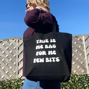 Navy Irische Einkaufstasche, nachhaltige Tasche, recycelte Mode, wiederverwendbare Einkaufstasche, irischer Spruch, lustiges Geschenk, süßes Geschenk, wenige Kleinigkeiten Bild 2