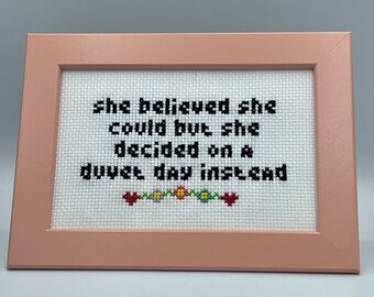 10 x 15cm sign, She Believed She Could But She Decided On A Duvet Day Instead, Positive Affirmation Sign, Cosy Vibes, Duvet Day, Lazy Day