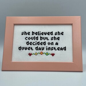 10 x 15cm sign, She Believed She Could But She Decided On A Duvet Day Instead, Positive Affirmation Sign, Cosy Vibes, Duvet Day, Lazy Day image 1