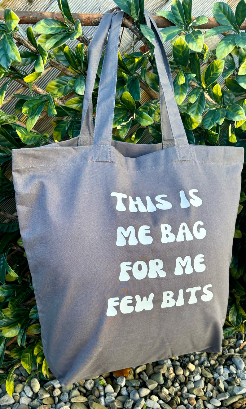 Irish Shopping Bag// Sustainable Bag, Recycled Fashion, Reusable Shopping Bag, Irish Saying, Funny Gift, Cute Present zdjęcie 2