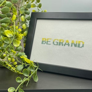 Be Grand, 13 x 18cm Positive Irish Saying, Dublin Made Textured Sign, Irish Home Furnishings, Irish Proverbs, Modern Irish Sign image 2