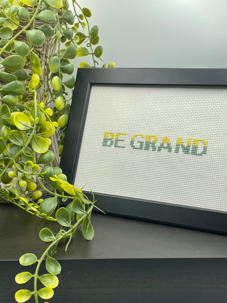 Be Grand, 13 x 18cm Positive Irish Saying, Dublin Made Textured Sign, Irish Home Furnishings, Irish Proverbs, Modern Irish Sign image 2