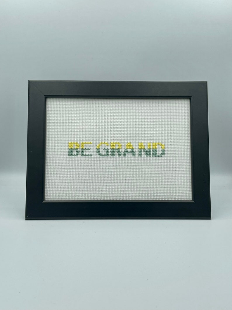 Be Grand, 13 x 18cm Positive Irish Saying, Dublin Made Textured Sign, Irish Home Furnishings, Irish Proverbs, Modern Irish Sign image 1