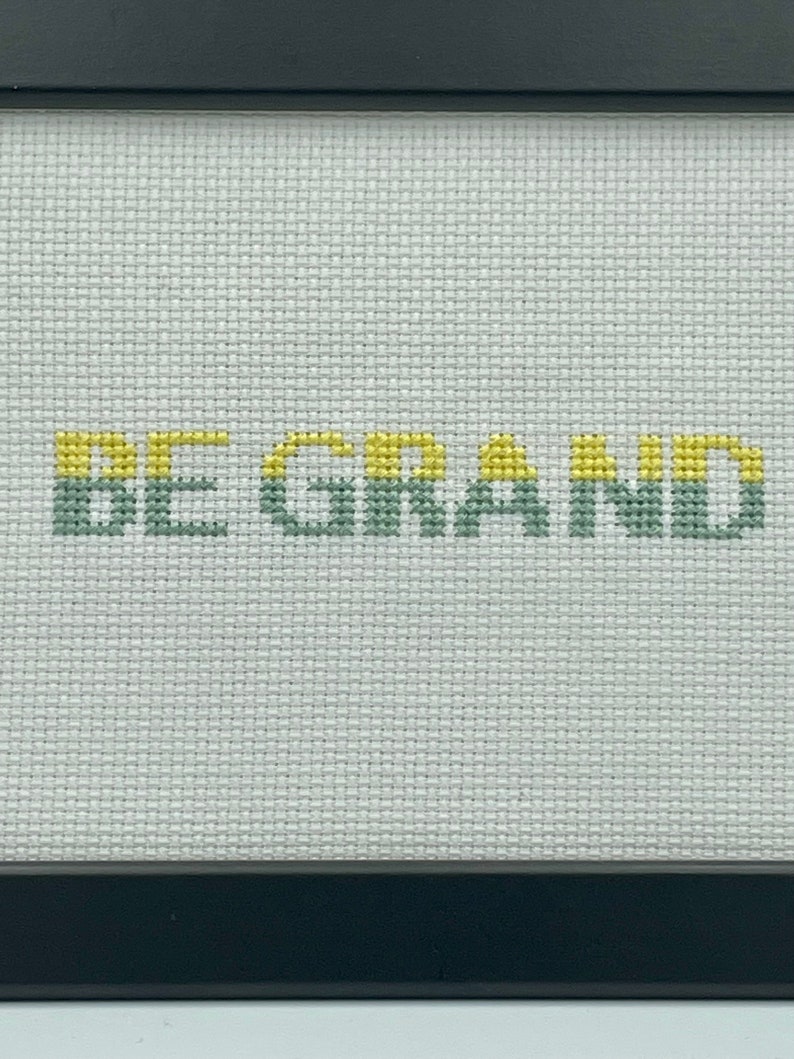 Be Grand, 13 x 18cm Positive Irish Saying, Dublin Made Textured Sign, Irish Home Furnishings, Irish Proverbs, Modern Irish Sign image 3