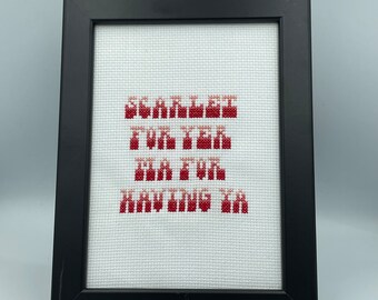 Scarlet For Yer Ma For Having Ya, 13 x 18cm Sign, Irish Home Decor, Funny Irish Saying, Unique Ireland phrases, Dublin Wall Art