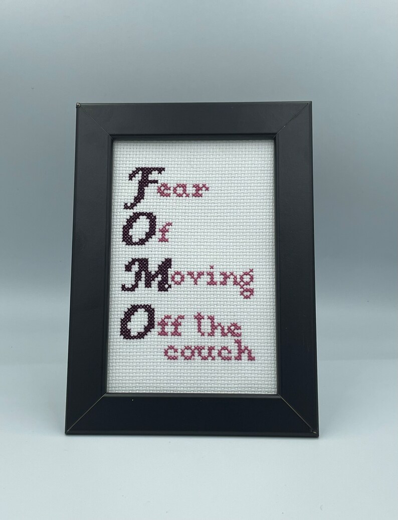 FOMO Sign, 10 x 15cm sign, Living Room Decor, New House Gift for her, New Home Sign, Apartment Present, Cosy Chill Vibes, Cosy Decor image 1