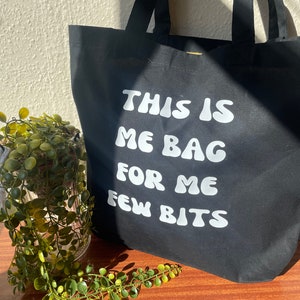 Irish Shopping Bag// Sustainable Bag, Recycled Fashion, Reusable Shopping Bag, Irish Saying, Funny Gift, Cute Present image 3