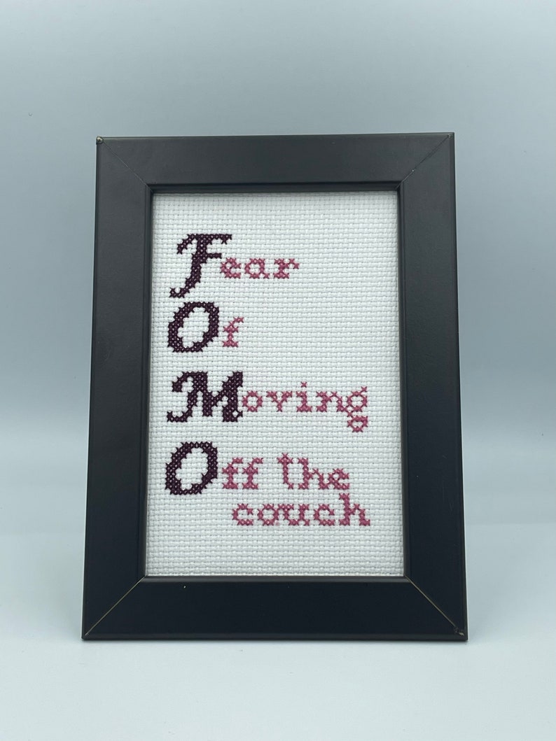 FOMO Sign, 10 x 15cm sign, Living Room Decor, New House Gift for her, New Home Sign, Apartment Present, Cosy Chill Vibes, Cosy Decor image 2