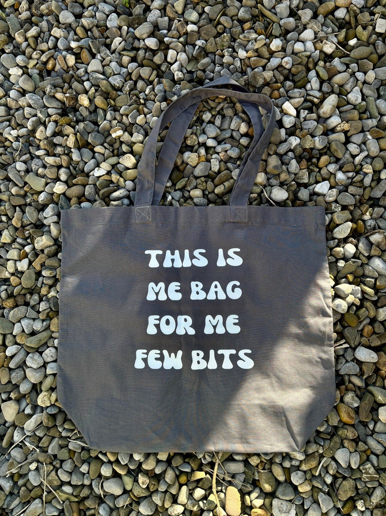 Irish Shopping Bag// Sustainable Bag, Recycled Fashion, Reusable Shopping Bag, Irish Saying, Funny Gift, Cute Present zdjęcie 1