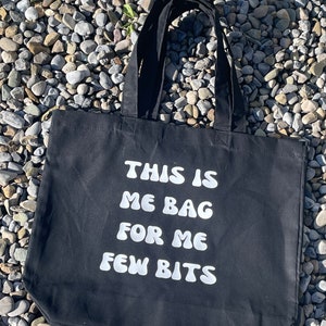 Irish Shopping Bag// Sustainable Bag, Recycled Fashion, Reusable Shopping Bag, Irish Saying, Funny Gift, Cute Present image 2