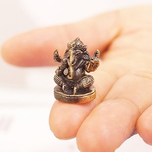 Mini Ganesha Figure Ganesh Statue Ganapati Elephant God | Prosperity & Success | Remover of obstacles
