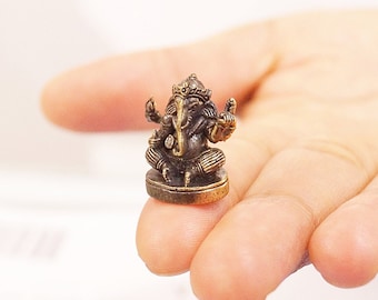 Mini Ganesha Figure Ganesh Statue Ganapati Elephant God | Prosperity & Success | Remover of obstacles