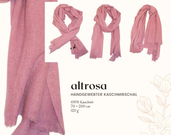 Cashmere scarf | Dusky Pink | Pashmina Shawl | Supersoft Stole | handwoven | made of pure cashmere wool | Handmade in Nepal