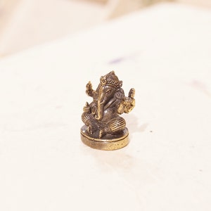 Mini Ganesha Figure Ganesh Statue Ganapati Elephant God Prosperity & Success Remover of obstacles Handcrafted in Nepal image 8