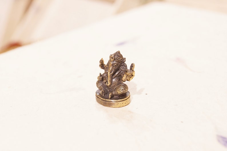 Mini Ganesha Figure Ganesh Statue Ganapati Elephant God Prosperity & Success Remover of obstacles Handcrafted in Nepal image 8