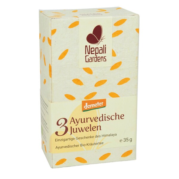 DREI AYURVEDISCHE JUWELEN Bio Kräutertee aus Nepal loser Tee Nepali Gardens