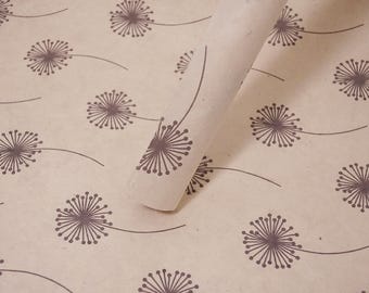 Papel Lokta de Diente de León: Papel de regalo serigrafiado, hecho a mano en Nepal