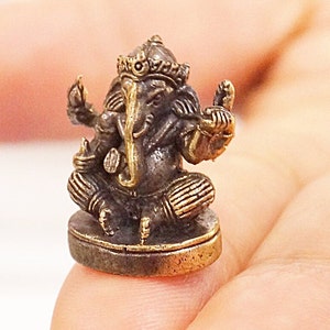 Mini Ganesha-figur Ganesh-staty Ganapati elefantgud | Välstånd och framgång | Borttagning av hinder bild 2