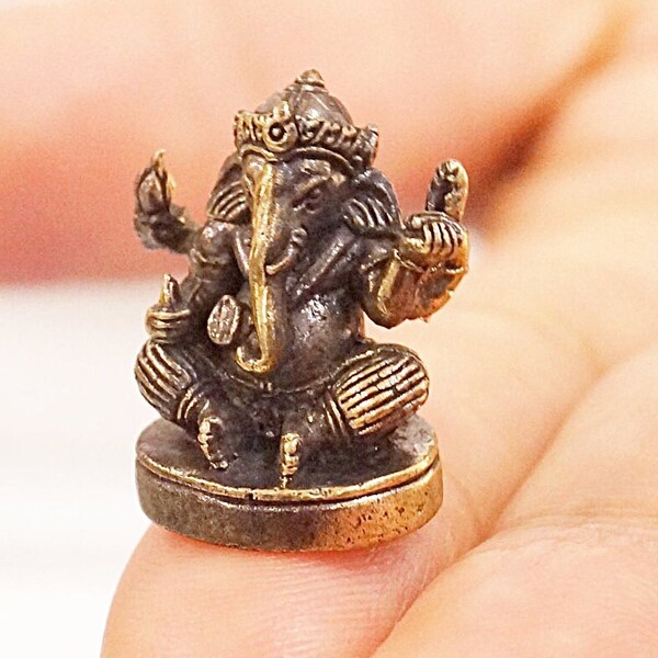 Ganesh Mini Figure Ganesha Statue Ganapati Elephant God | Prosperity Success | Remover of obstacles | Handcrafted in Nepal