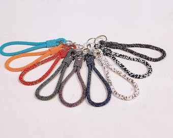 Nepalese Glass Bead Keychain, Bag charm, Handcrafted Nepali Jewelry