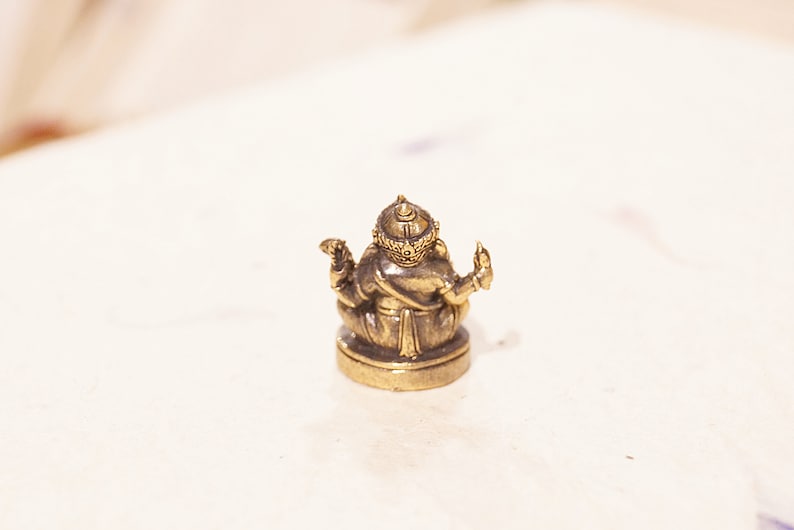 Mini Ganesha-figur Ganesh-staty Ganapati elefantgud | Välstånd och framgång | Borttagning av hinder bild 9