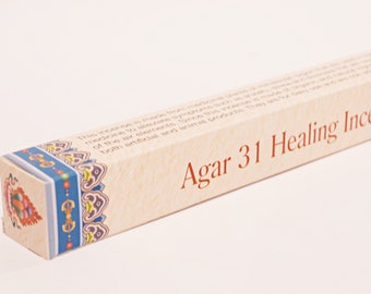 AGAR 31 HEALING INCENSE, Herbal Incense Sticks, Unscented, Organic Ayurvedic herbs, handmade in Nepal