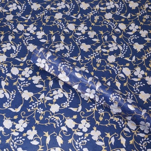 Lokta Gift Wrap: White & Gold Floral, Handmade Nepali Paper
