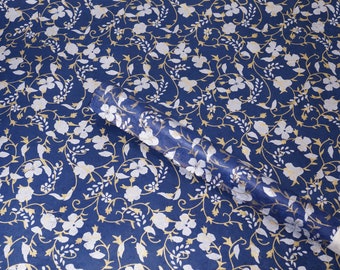 Lokta Gift Wrap: White & Gold Floral, Handmade Nepali Paper