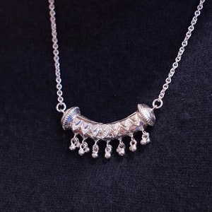 Small C-TILHARI Necklace | Traditional Nepali Silver Neckpiece | Handmade from pure 999 Silver | Tilahari | Nepal Jewelry