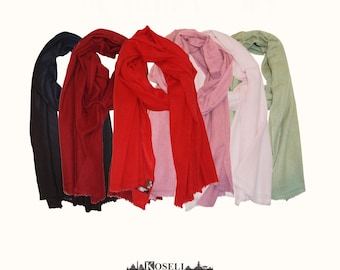 Handwoven Cashmere Scarf: Nepal Pashmina Stole (70x200cm)