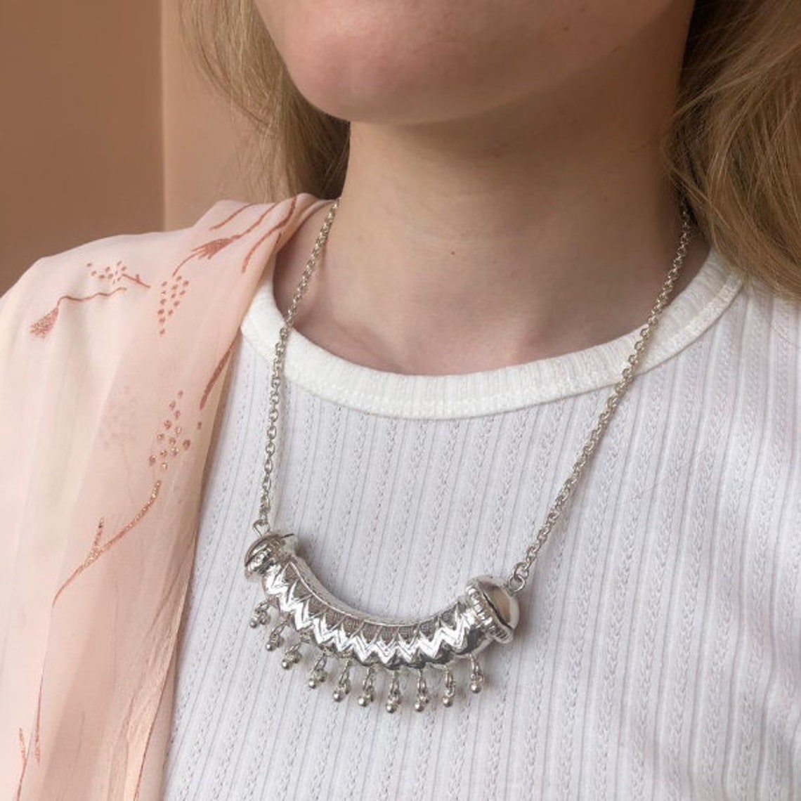 CTILHARI Necklace Traditional Nepali Silver Necklace Handmade From