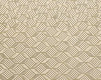 Handmade Lokta Wrapping Paper Green | Screen-printed White waves | Gift Wrap | Stamping and DIY | Craft paper | Nepal paper