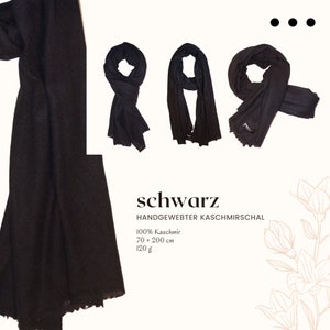 Cashmere scarf | Black | Pashmina Shawl | Supersoft Stole | handwoven | made of pure cashmere wool | Handmade in Nepal