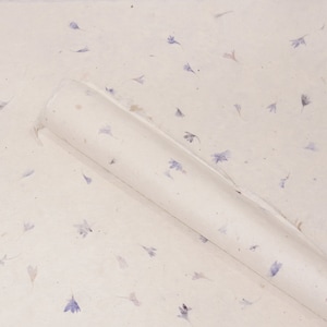 Lokta Wrapping Paper | Cornflower petals in Natural | Natural Paper | Gift Wrap | Stamping and DIY | Craft paper | Nepal paper