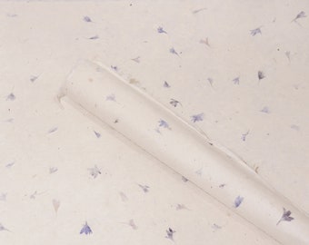 Handmade Lokta Paper: Cornflower Petals, Natural Gift Wrap