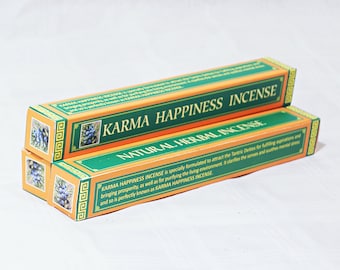 Incenso Karma Happiness: bastoncini di erbe ayurvediche dal Nepal