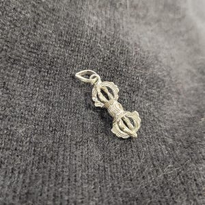 Fine Silver Vajra Pendant: Handmade Dorje Locket, Nepalese Amulet