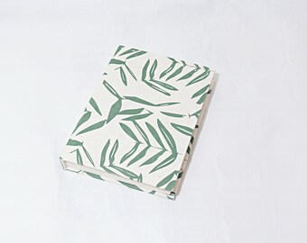 Handmade Lokta Paper Journal: Floral Screen-print, A5 Hardcover