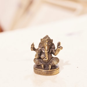Mini Ganesha-figur Ganesh-staty Ganapati elefantgud | Välstånd och framgång | Borttagning av hinder bild 6