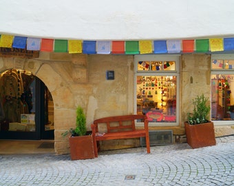 Tibetaanse gebedsvlaggen: handgemaakte houtprint Lungta-windpaard (6 m)