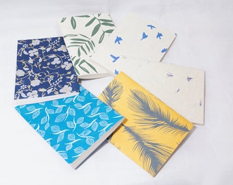 Handmade Lokta Paper Journal: A5 Nepal Diary, Screen-Printed