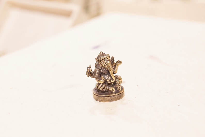 Mini Ganesha Figure Ganesh Statue Ganapati Elephant God Prosperity & Success Remover of obstacles Handcrafted in Nepal image 7