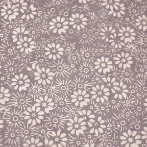 Handmade Lokta Wrapping Paper: Gray & White Floral, Nepal Paper