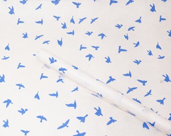 Lokta Wrapping Paper | Peace Dove in Natural | Gift Wrap | Handmade in Nepal | Screen-printed